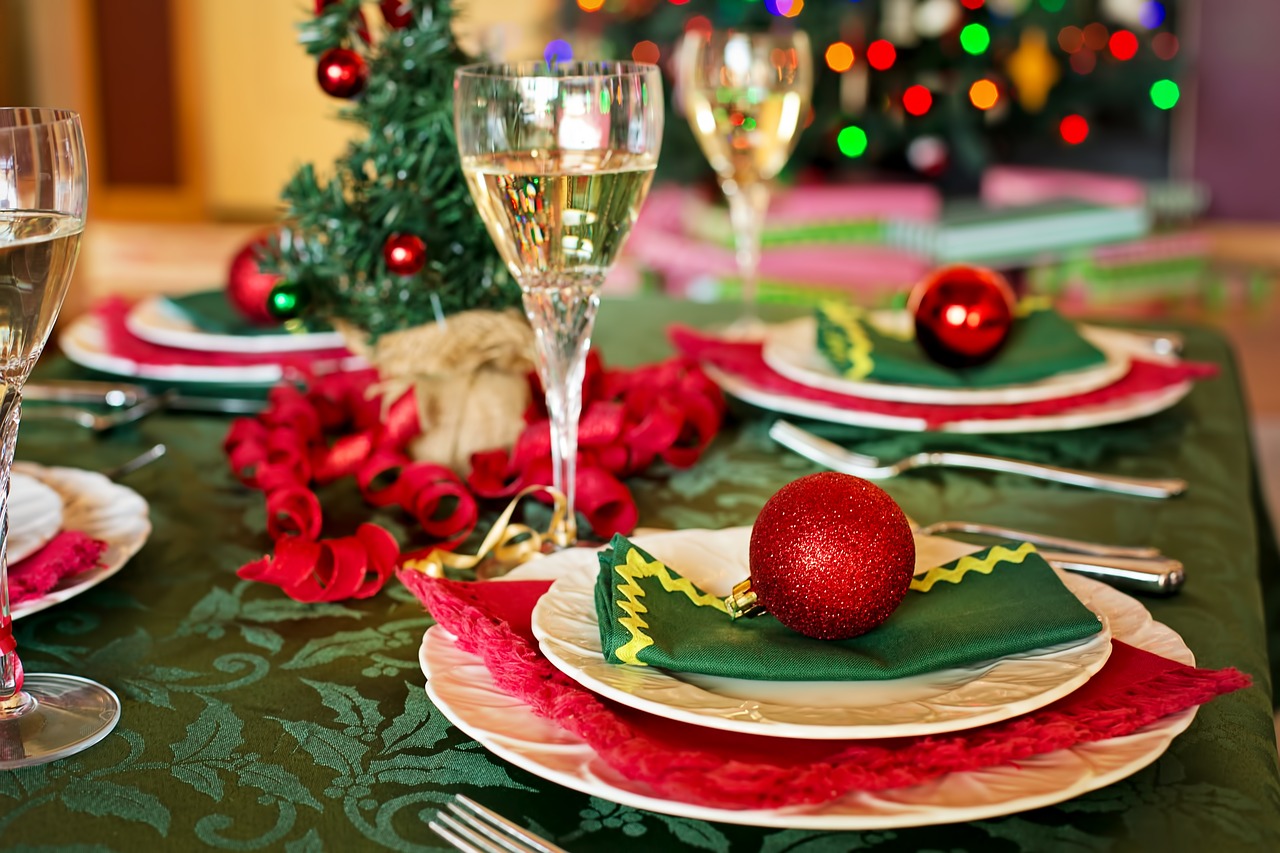 Julbord uppdukat